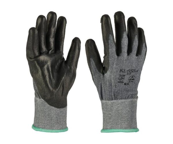 Cut level B polyurethane glove touch screen