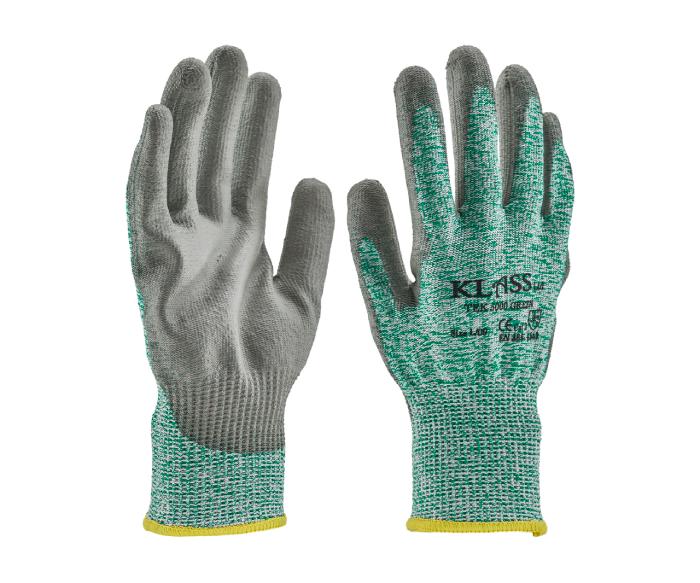cut resistant glove level C colour green